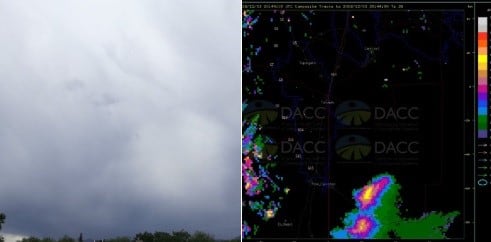 Así se ve el informe meteorológico sobre Mendoza.