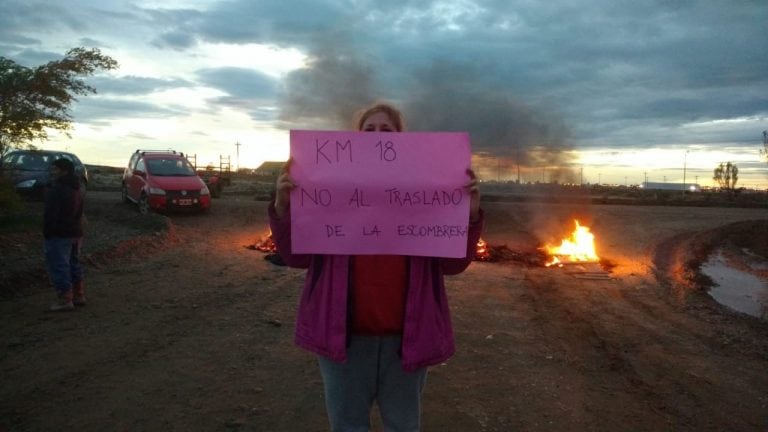 Vecinos de km 18 contra la escombrera.