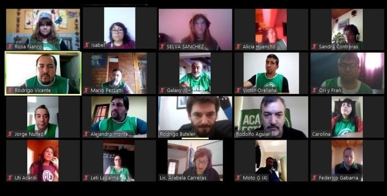 Durante la semana realizaron un encuentro virtual entre funcionarios provinciales y ATE Río Negro (web).