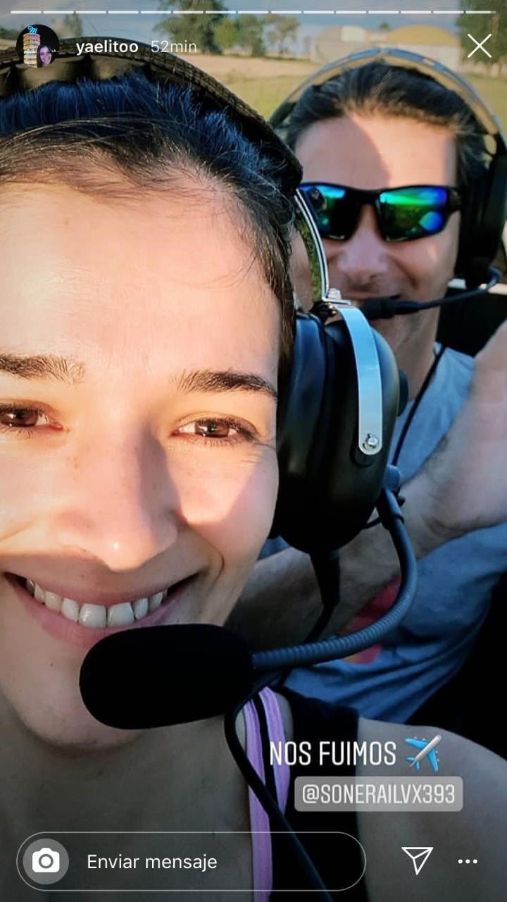 La última foto de Yael y Hernán Marcos antes de estrellarse el avión que les pertenecía. (Instagram)