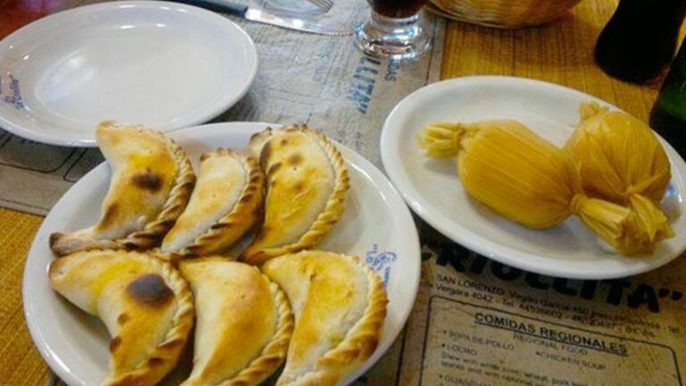 Empanadas y tamales en La Criollita. (Web)