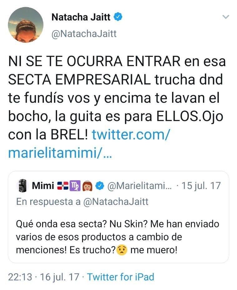 Las "predicciones" de Natacha Jaitt sobre el doctor Mühlberger y la "secta" de las máquinas faciales