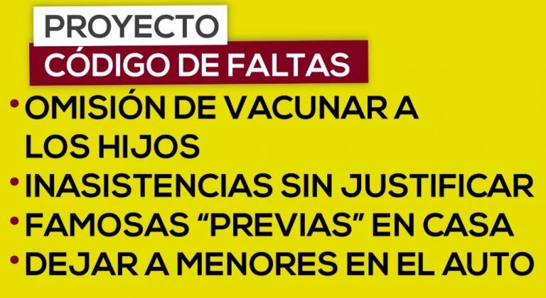 Destacado sobre el contenido del nuevo Código de Faltas.