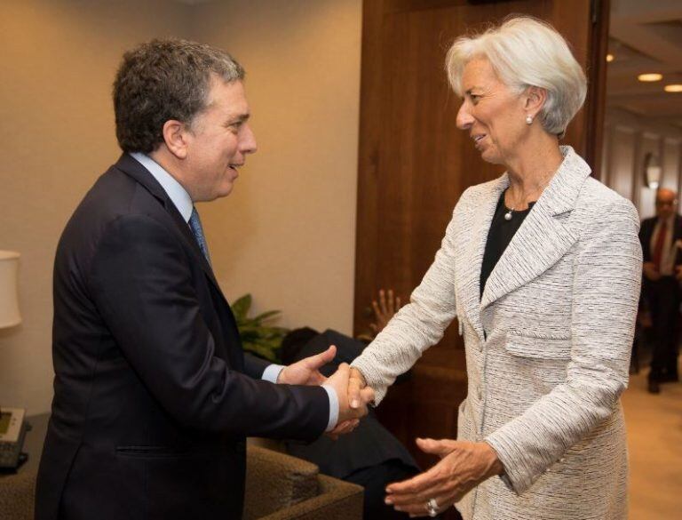 El ministro de Hacienda, Nicolás Dujovne, terminó su reunión con la directora del FMI, Christine Lagarde, en la sede del organismo en Washington, Estados Unidos.