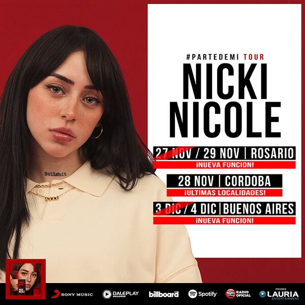 Nicki Nicole agotó todas las entradas y agregó nuevas funciones.