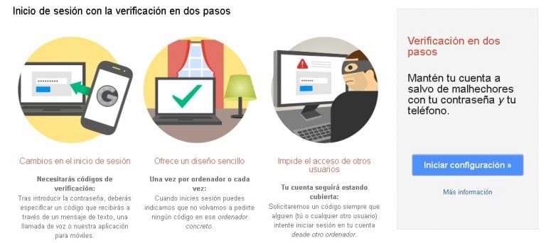 ¿Cómo activar la verificación en dos pasos en Gmail?