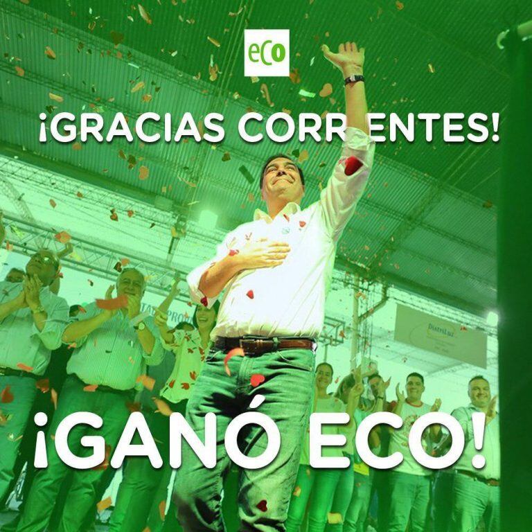 Banner que circula por las redes sociales de todos los candidatos de la alianza ECO.