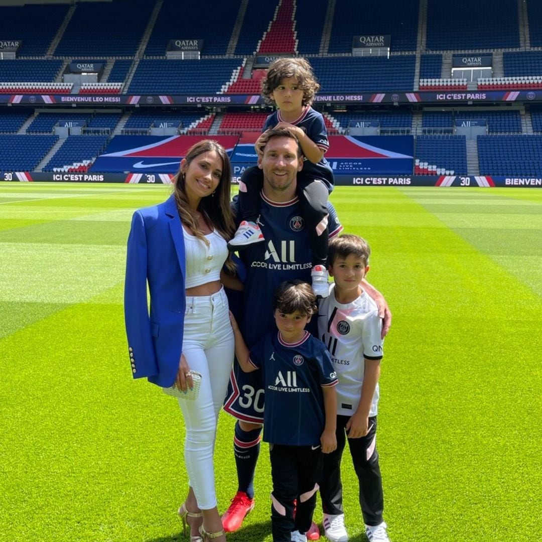 La foto de los Messi en la presentación en el PSG fue la que más me gusta recibió.
