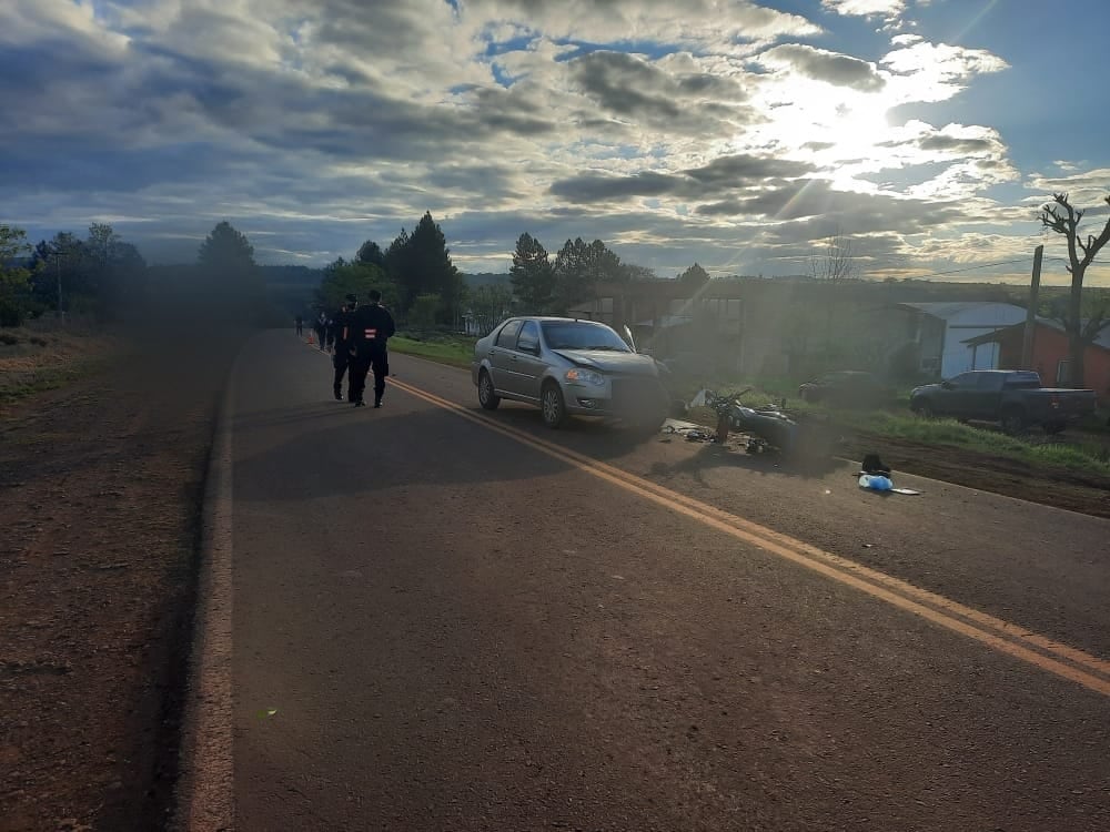 Accidente vial en Campo Ramón dejó como saldo una persona lesionada.