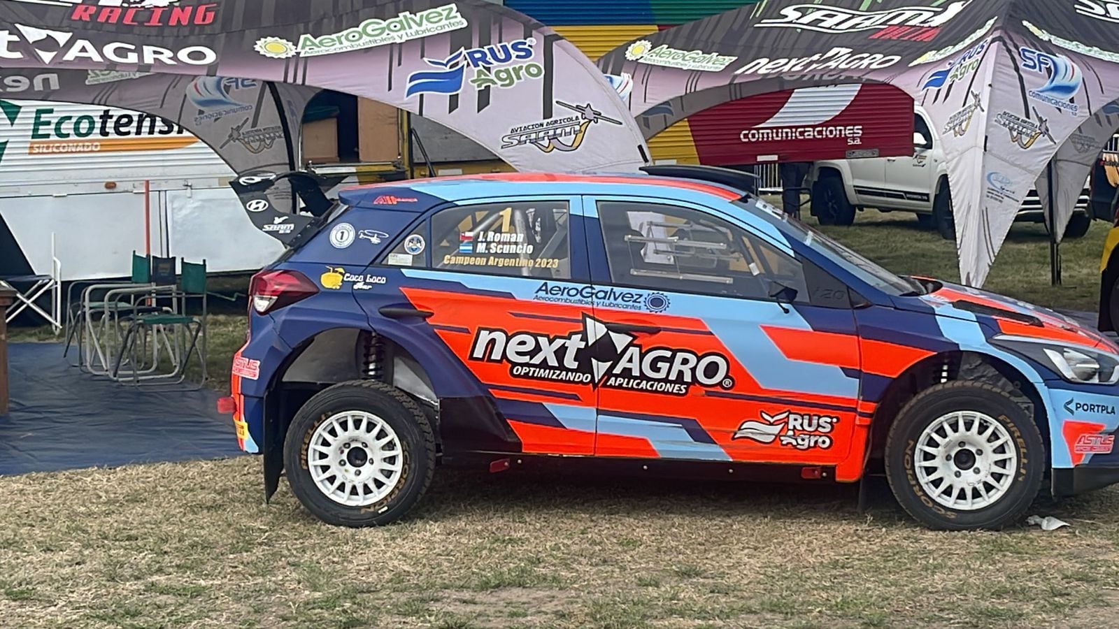 El Hyundai de Martín Scuncio, campeón del Rally Argentino, en el Gálvez.