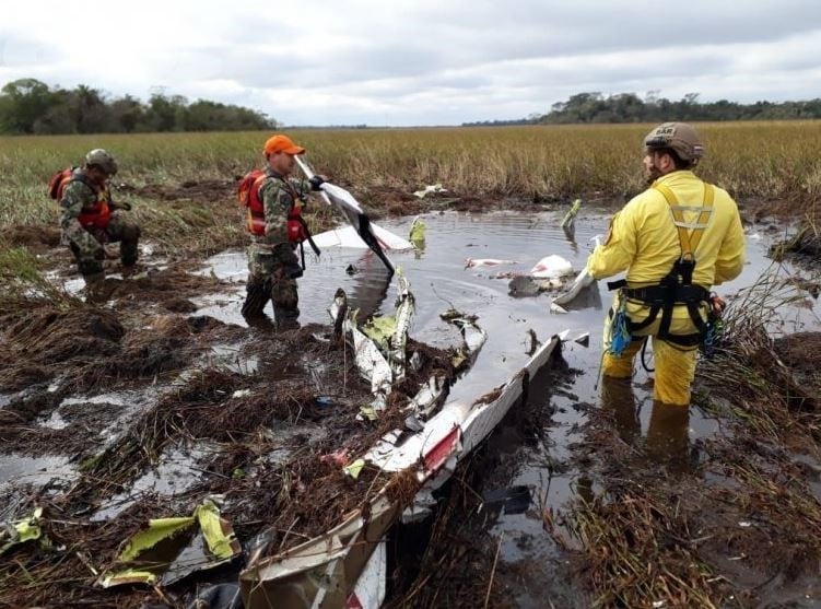 Hallaron los restos de la avioneta que transportaba al ministro de Agricultura y Ganadería de Paraguay. (Foto: ABC Color)