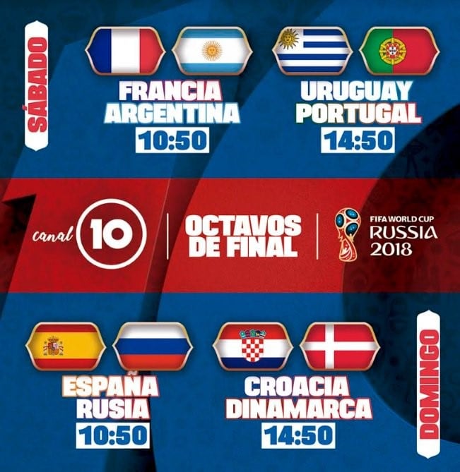 Partidos del fin de semana, por Canal 10