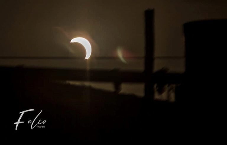 Eclipse registrado por vecinos de Sierras Chicas.