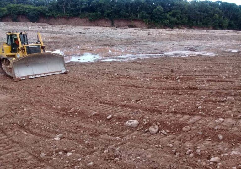 Trabajos en el río San Lorenzo Libertador