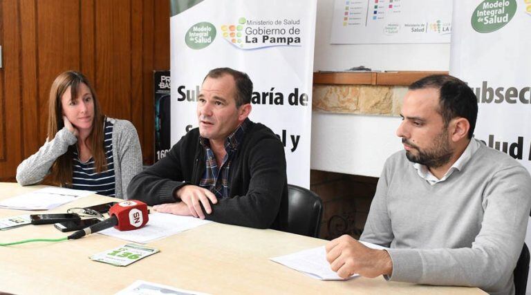 Paula Weigel, Manuel Pizarro y Martín Malgá (Gobierno de La Pampa)