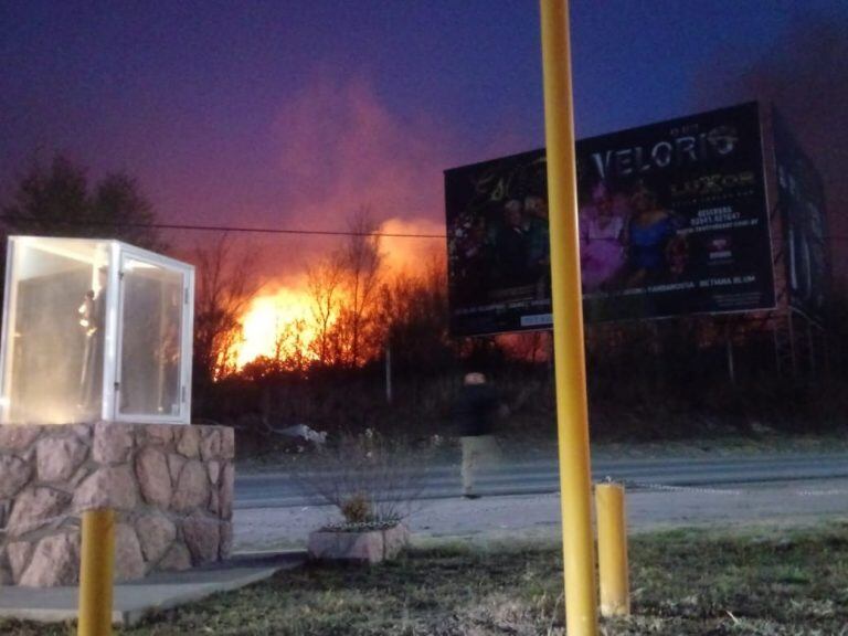 Incendio forestal en San Antonio de Arredondo.