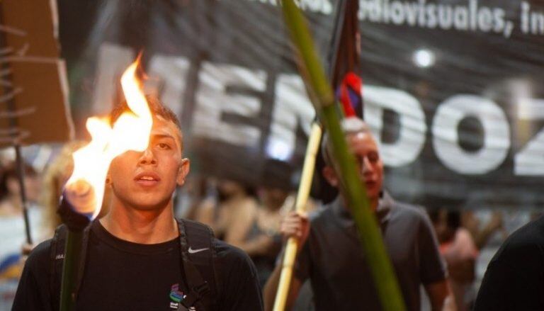 Marcha de las Antorchas en Mendoza.