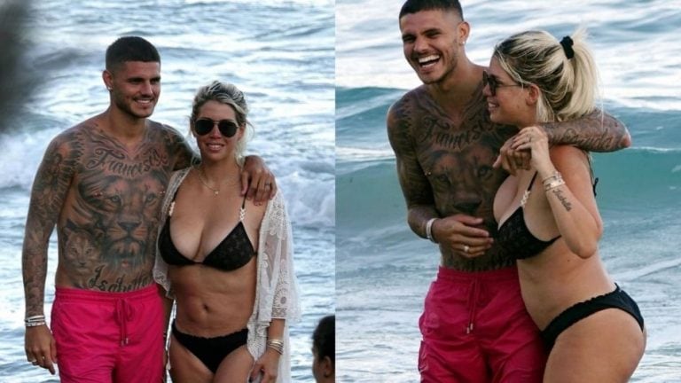 Wanda Nara y Mauro Icardi en Ibiza.