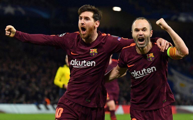 Messi e Iniesta en el Barcelona