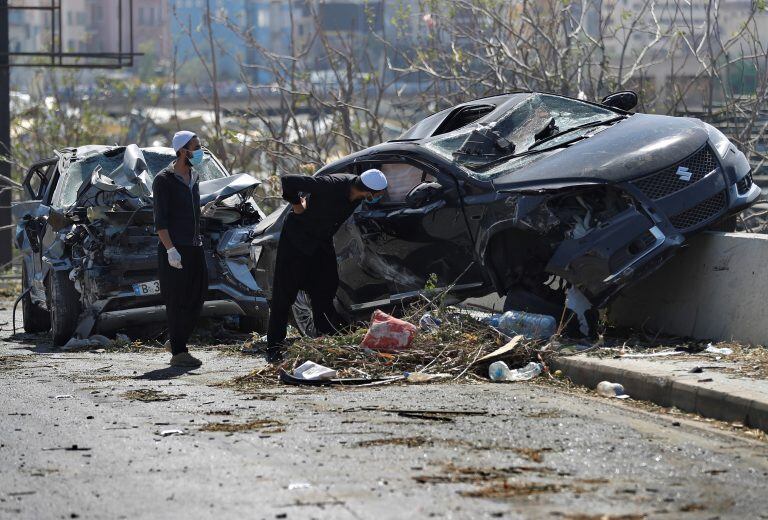 El día después de la trágica explosión en Beirut. (Foto: AP)