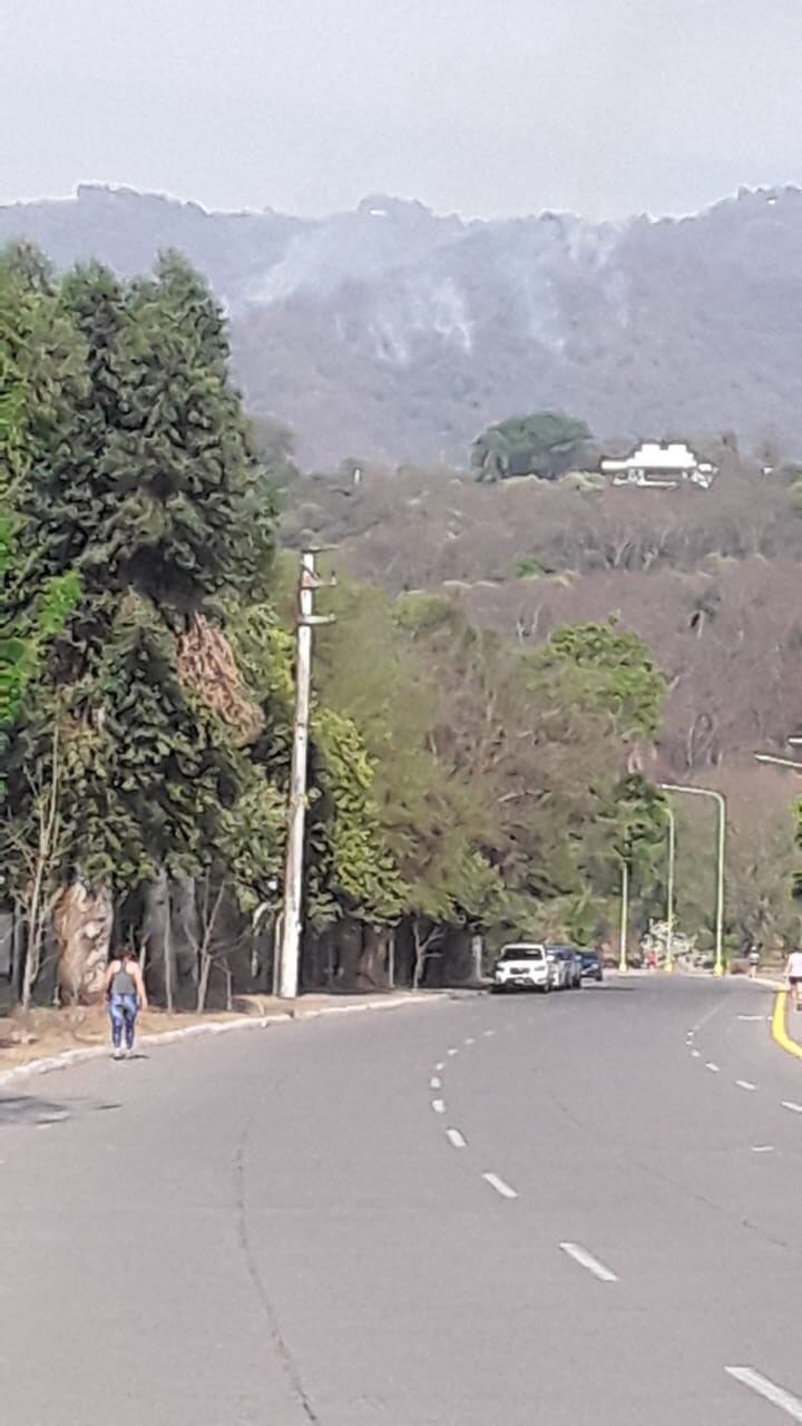 Continú en incendio en el Cerro San Javier.