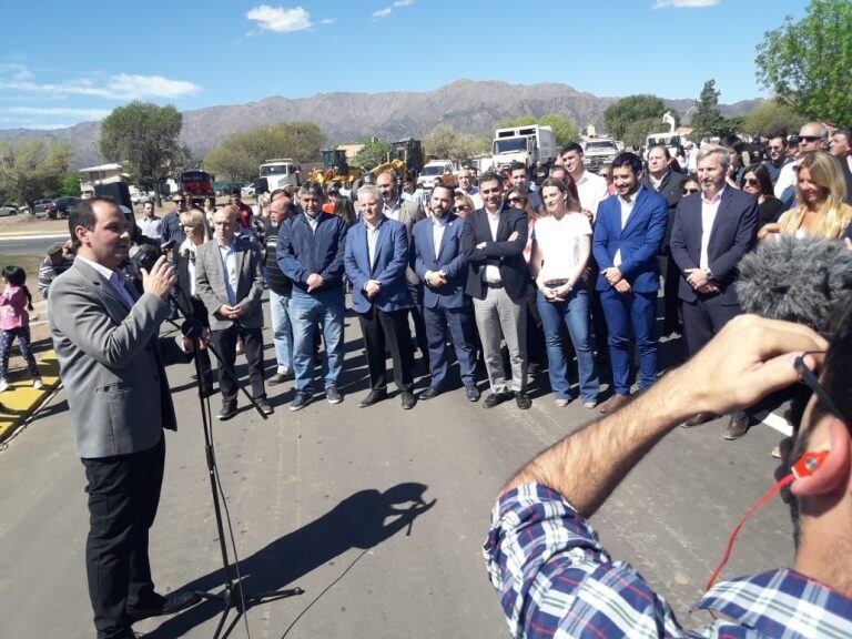 Martín Olivero, intendente de la ciudad de La Punta en la inauguración.