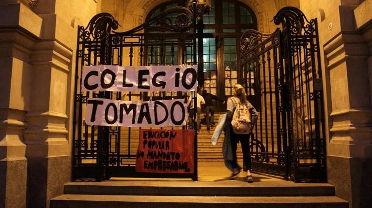 Los estudiantes nucleados en el CENBA, cuya presidenta es Victoria Liascovich, se manifestaron en contra de los cuatro años de gestión de Bergman.