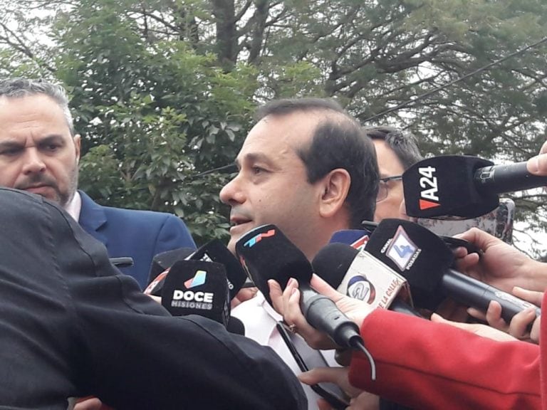 Oscar Herrera Ahuad durante las elecciones en Misiones