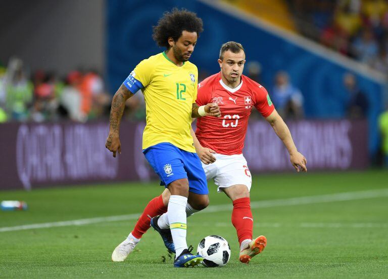 Marcelo y Shaqiri (Foto: Marius Becker/DPA)