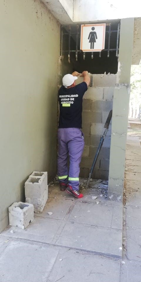 Trabajos en el Balneario Municipal de Arroyito