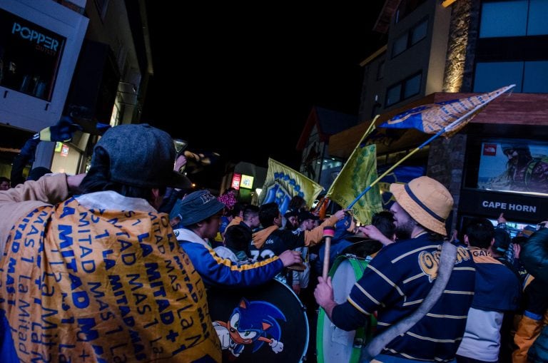 Hinchas de Boca festejan su triunfo