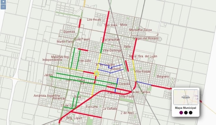 Ciclovías y ciclocarriles en Rafaela