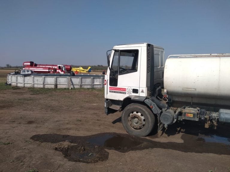 Carlos Paz colaboró con los incendios forestales del norte de Punilla