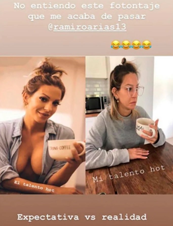 El "Expectativa vs. Realidad" de Noelia Marzol (Foto: Instagram)