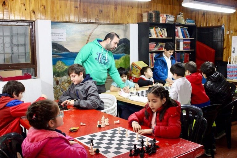 Ajedrecistas de Ushuaia.