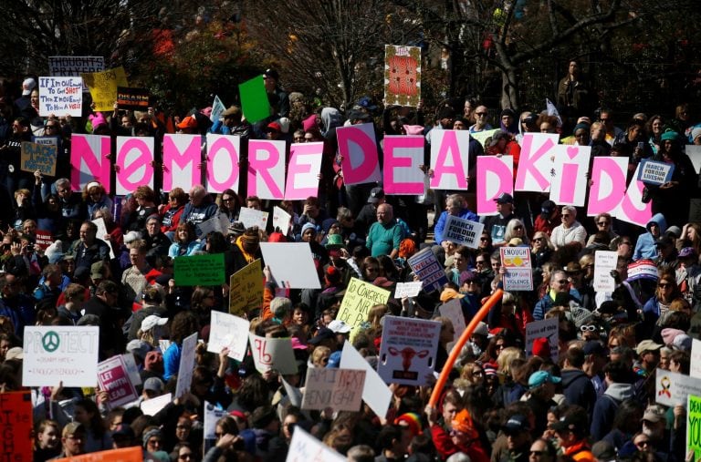 Marcha contra las armas en Estados Unidos. (Foto: EFE)