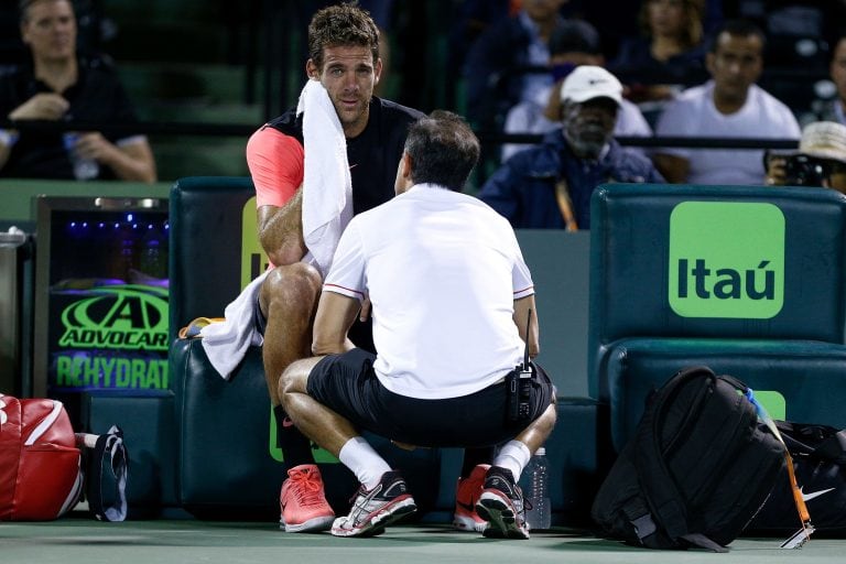 Del Potro se mostró con algunos problemas físicos. (Foto: AFP)