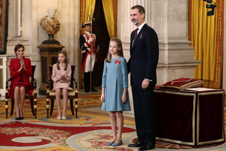 Las hijas de Letizia y el rey Felipe.