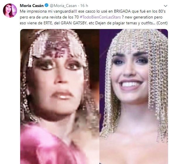 Moria Casán acusó a Lali de plagio (Twitter)