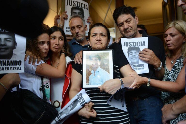 Marcha en silencio por Fernando Báez Sosa en Recoleta. (Foto: Clarín)