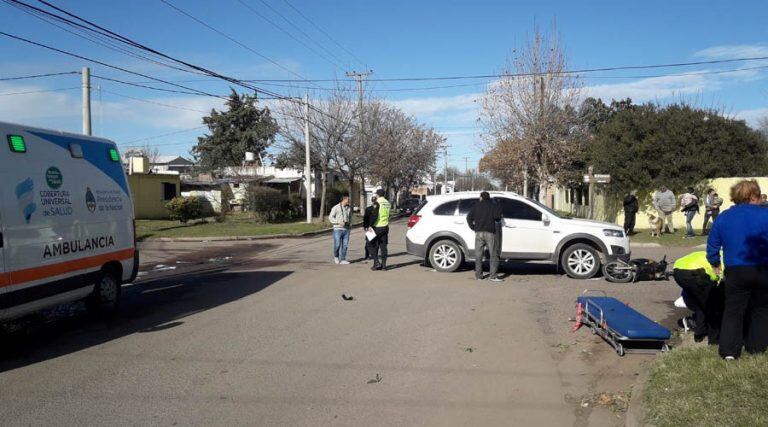 Accidente en Fiorucci y Schmidt (Vía Santa Rosa)