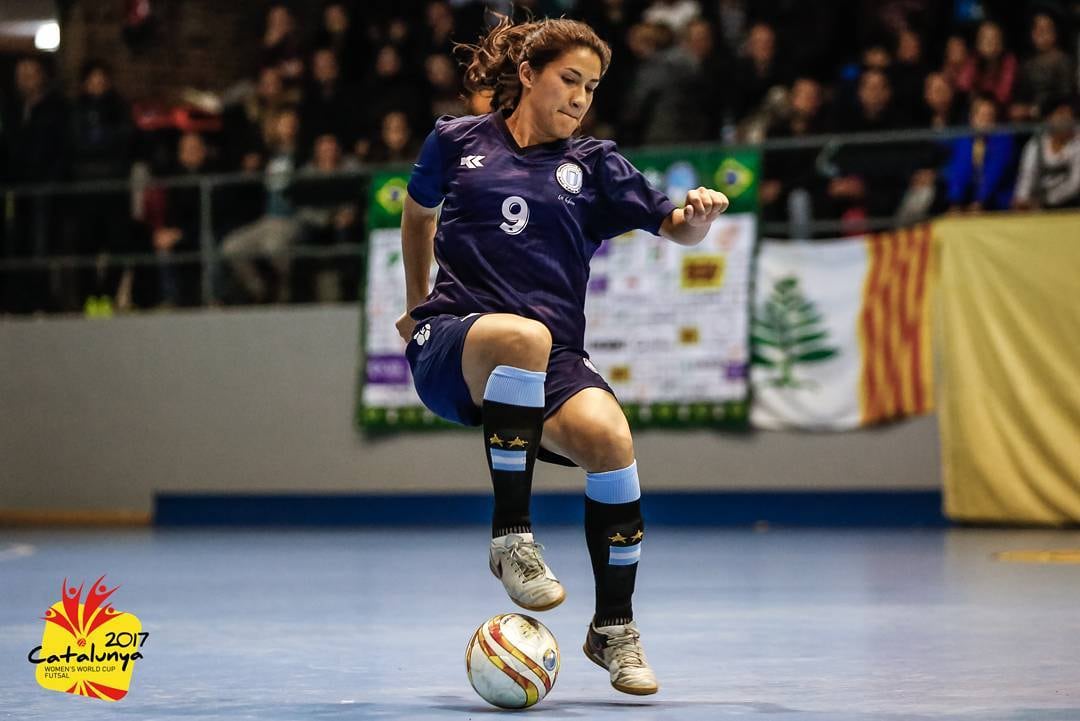 Anita Ontiveros, capitana de la Selección Argentina de futsal. 