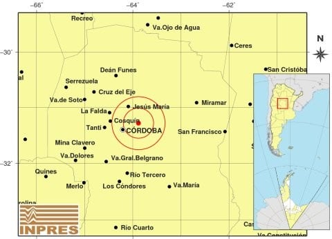 Sismo en Córdoba en la zona de Punilla.