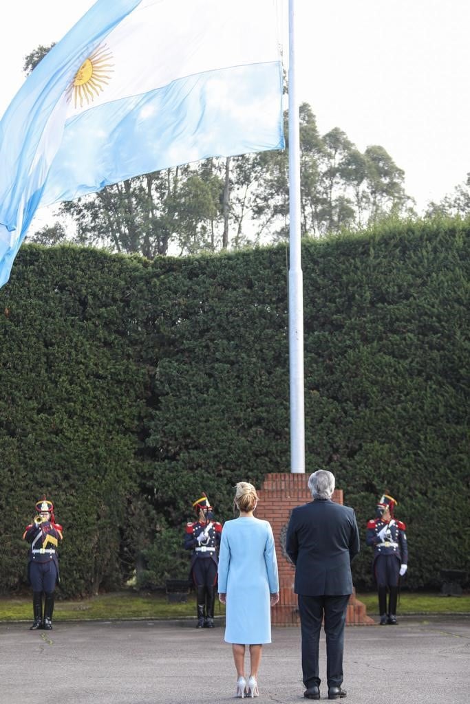 Alberto Fernández encabezó el acto por el Día de la Bandera de forma virtual (Presidencia)