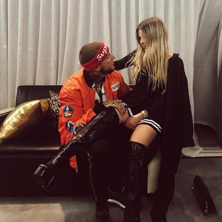 Alexander Caniggia y su novia Macarena Herrera (Foto: Instagram)