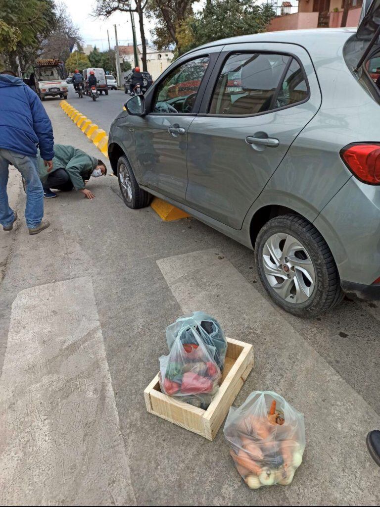 Accidentes en las nuevas bicisendas de Salta. (Twitter)