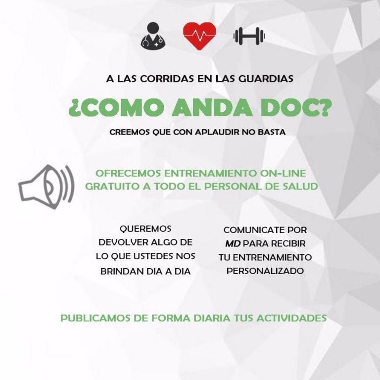 "¿Cómo anda doc?", la cuenta en Instagram para compartir entrenamientos.