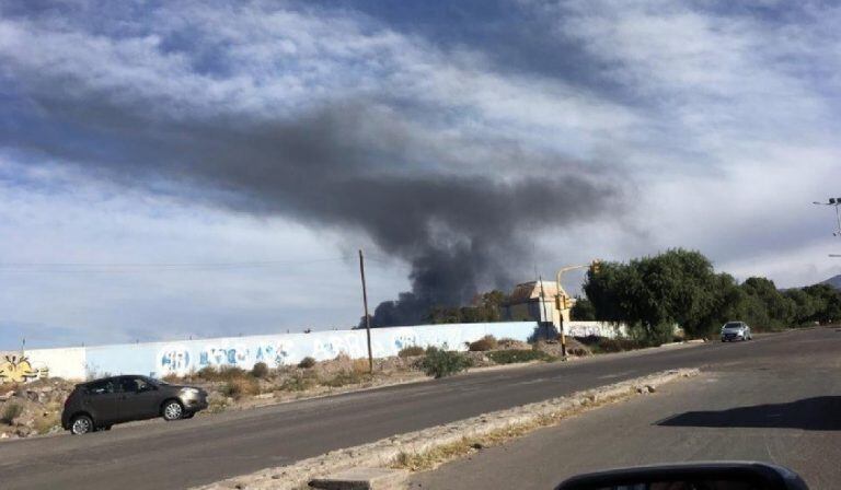 Incendio en la playa San Agustín, Mendoza.