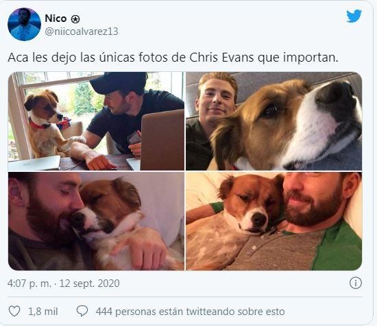 Chris Evans publicó por error una foto intima y estallaron los memes en Twitter