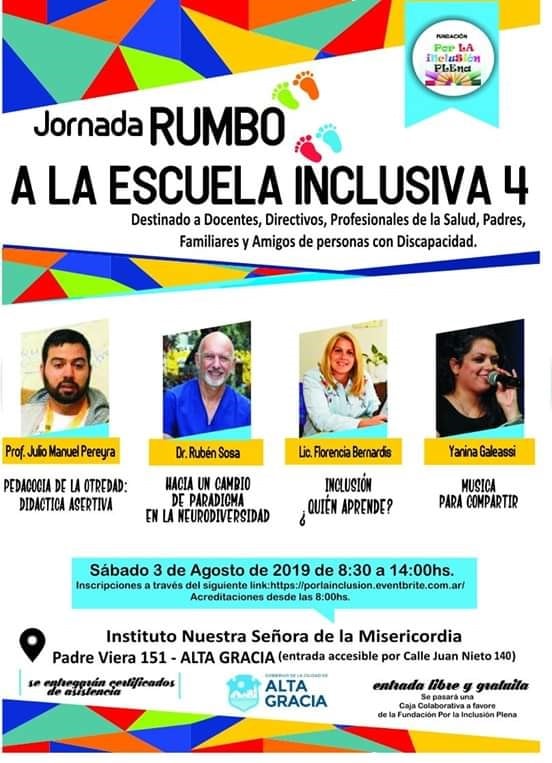 Jornada Rumbo a la Escuela Inclusiva 4 en Alta Gracia.